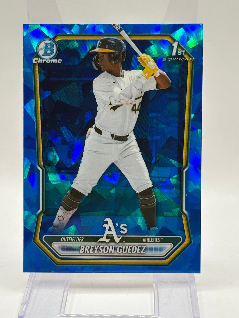 2026 Bowman Sapphire Breyson Guedez 1st Chrome Prospect Oakland Athletics